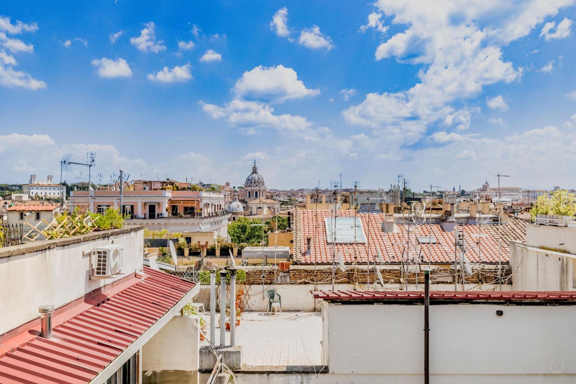 Attico Nel Cuore Di Roma Con Box Privato Per Auto Exterior foto